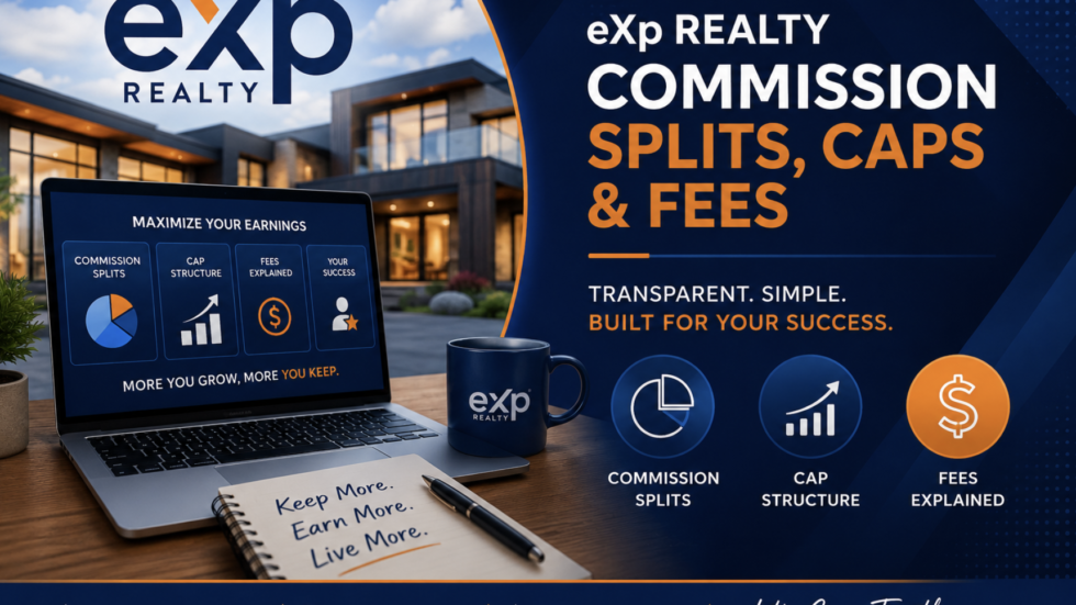 eXp Realty commission split, cap and fees