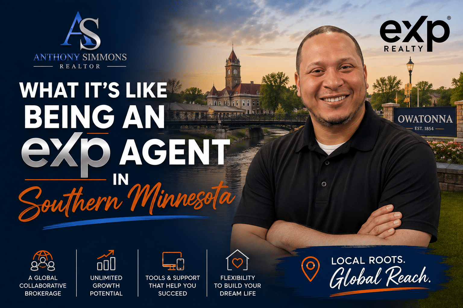 Anthony Simmons discussing what it is like being an eXp Realty agent in Southern Minnesota Anthony Simmons discussing what it is like being an eXp Realty agent in Southern Minnesota